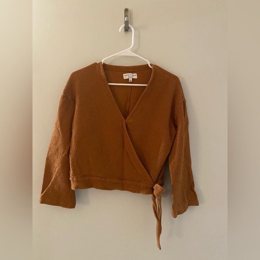 Madewell knitted top with side tie